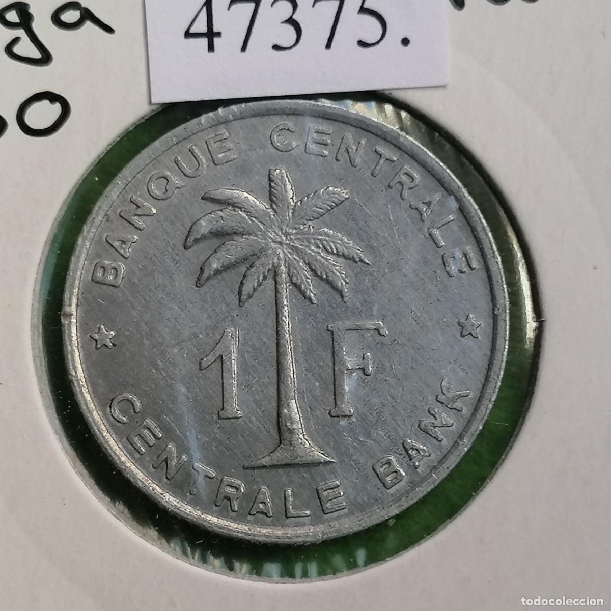 Monedas antiguas de &Aacute;frica: Congo Belga, 1 franco 1960, Ruanda Urundi