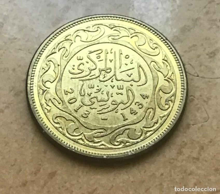 Monedas antiguas de &Aacute;frica: 50 milliemes de T&uacute;nez. A&ntilde;o 2013
