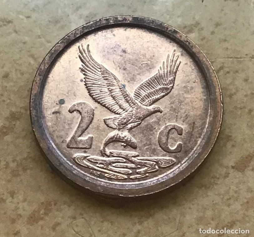 Monedas antiguas de &Aacute;frica: 2 centavos de Sud&aacute;frica. A&ntilde;o 1993