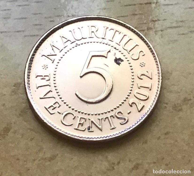 Monedas antiguas de &Aacute;frica: 5 centavos de Islas Mauricio. A&ntilde;o 2012 - Foto 1