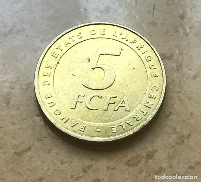 Monedas antiguas de &Aacute;frica: 5 francos CFA de &Aacute;frica central. A&ntilde;o 2006