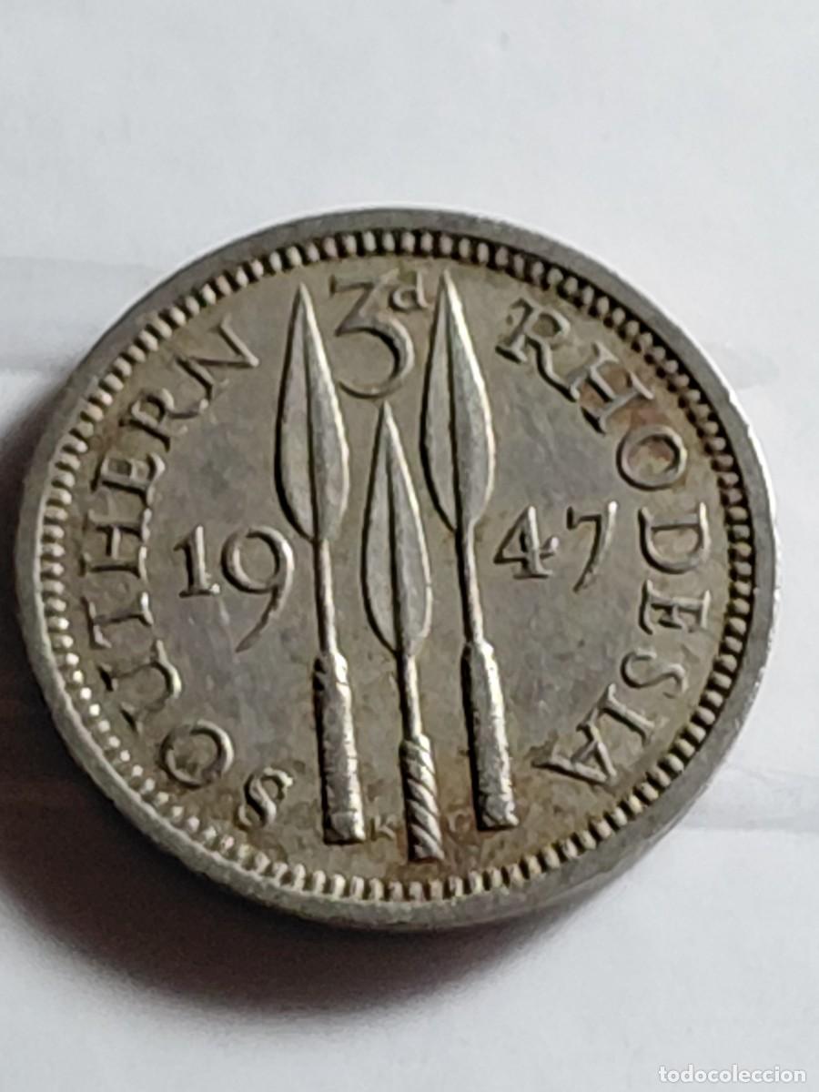 Monedas antiguas de &Aacute;frica: RODESIA DEL SUR - 3 PENCE 1947 KM16b