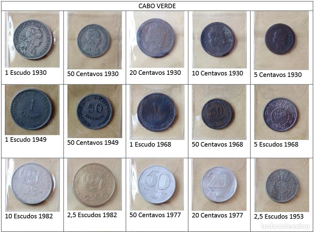 Monedas antiguas de &Aacute;frica: Colecci&oacute;n de 35 monedas de Cabo Verde (casi toda la historia)