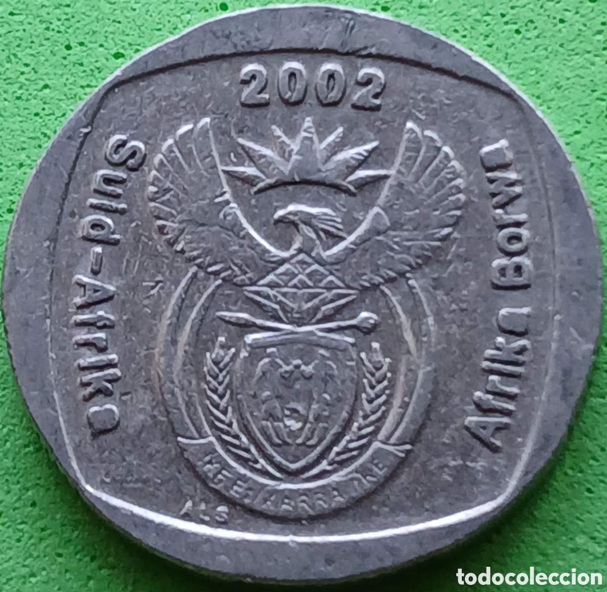 Monedas antiguas de &Aacute;frica: Suid &Aacute;frika 1 rand 2002 km#272 poco com&uacute;n