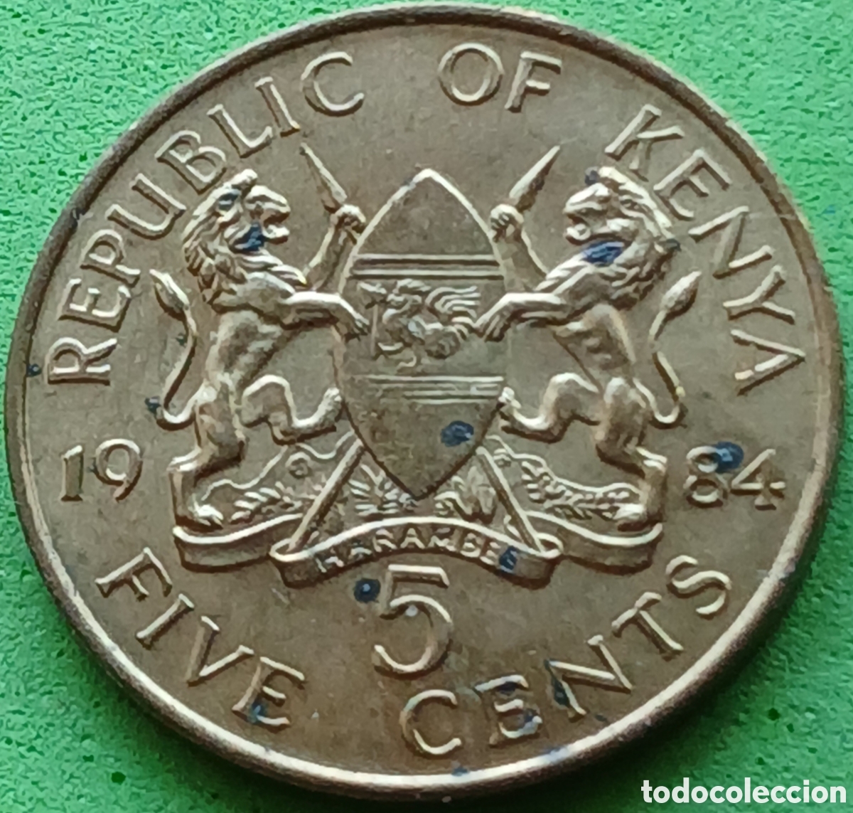 Monedas antiguas de &Aacute;frica: Kenya 5 cents 1984 km#17