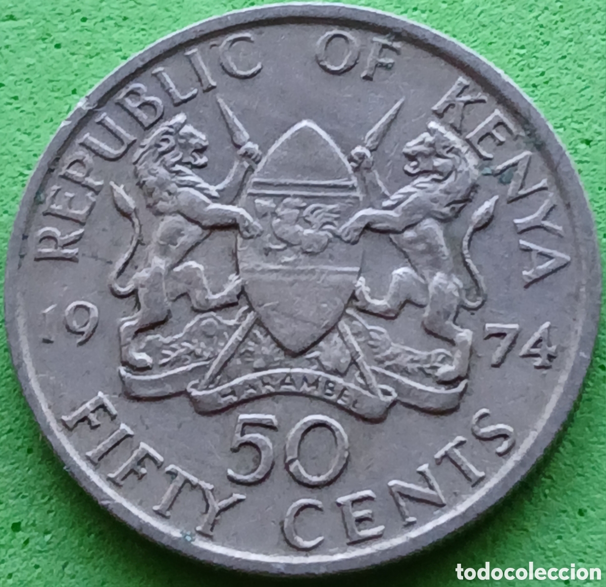 Monedas antiguas de &Aacute;frica: Kenya 50 cents 1974 km#13