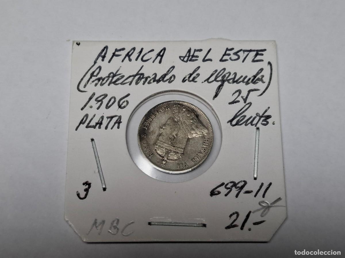 Monedas antiguas de &Aacute;frica: 25 CENTS. de PLATA de 1906 KM 3 AFRICA DEL ESTE en MBC