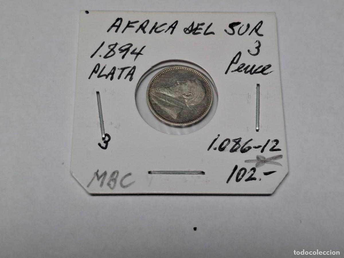 Monedas antiguas de &Aacute;frica: 3 PENCE de PLATA de 1894 KM 3 AFRICA DEL SUR en MBC