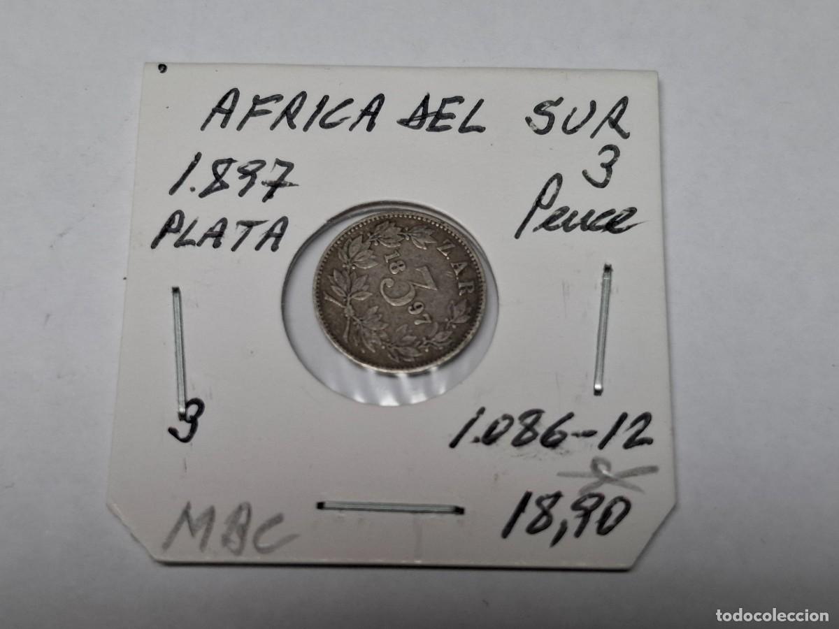 Monedas antiguas de &Aacute;frica: 3 PENCE de PLATA de 1897 KM 3 AFRICA DEL SUR en MBC
