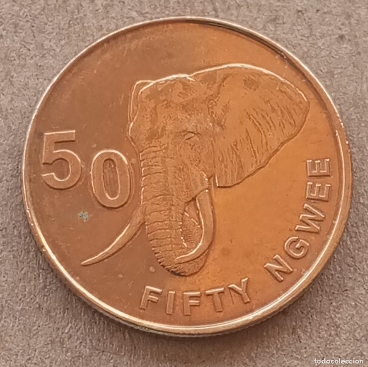 Monnaies anciennes d'Afrique: LOTE N&ordm; 62 MONEDA DE ZAMBIA (SIN CIRCULAR)