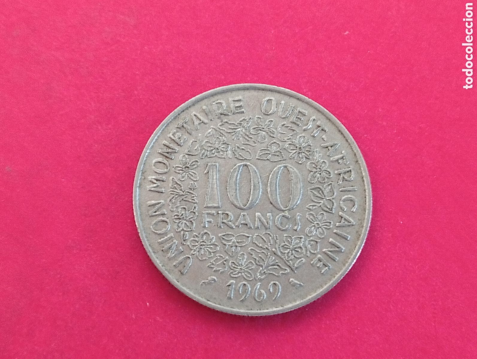 Monedas antiguas de &Aacute;frica: 100 francos &Aacute;frica Oeste 1969