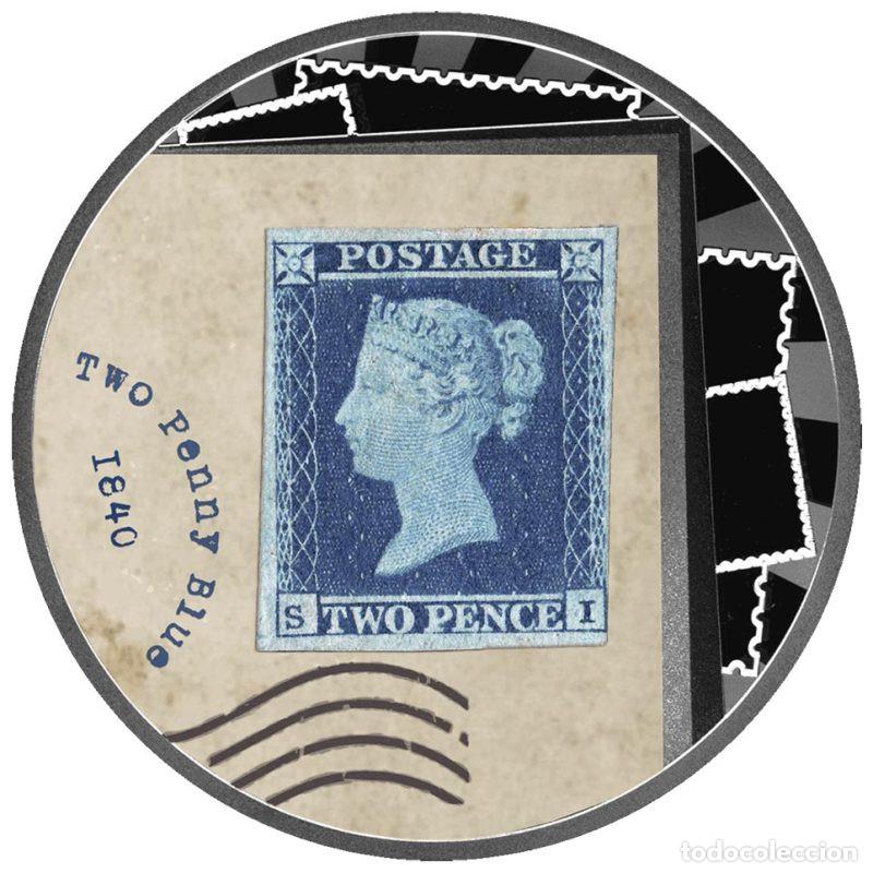 Monedas antiguas de &Aacute;frica: REPUBLICA DE CAMERUN 500 FRANCOS PLATA 2025 SELLOS VALIOSOS WO PENNY BLUE 1840