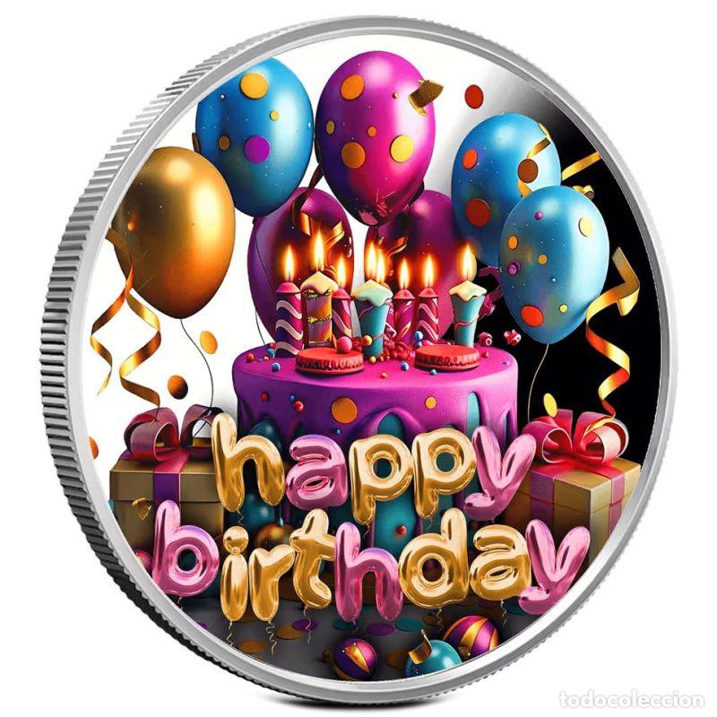 Monedas antiguas de &Aacute;frica: REPUBLICA DE CAMERUN 500 FRANCOS PLATA 2025 HAPPY BIRTHDAY FELIZ CUMPLEA&Ntilde;OS