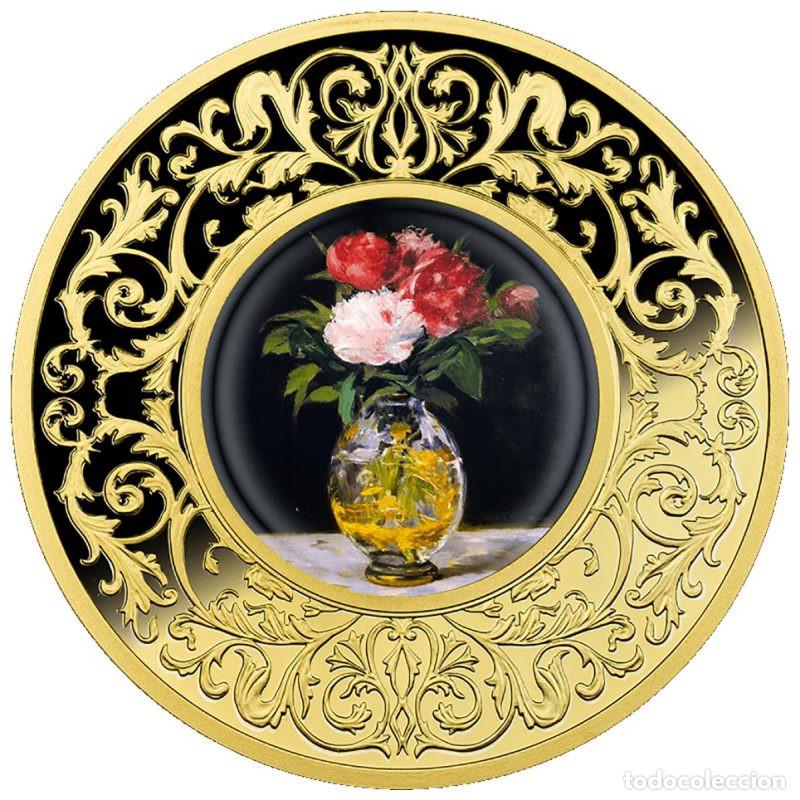 Monedas antiguas de &Aacute;frica: REPUBLICA DE CAMERUN 500 FRANCOS PLATA 2025 FLORES EN LA PINTURA MANET