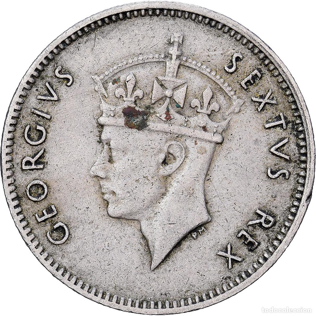 Monedas antiguas de &Aacute;frica: [#1551454] ESTE DE &Aacute;FRICA, George VI, 50 Cents, 1948, Cobre - n&iacute;quel, BC+, KM:30