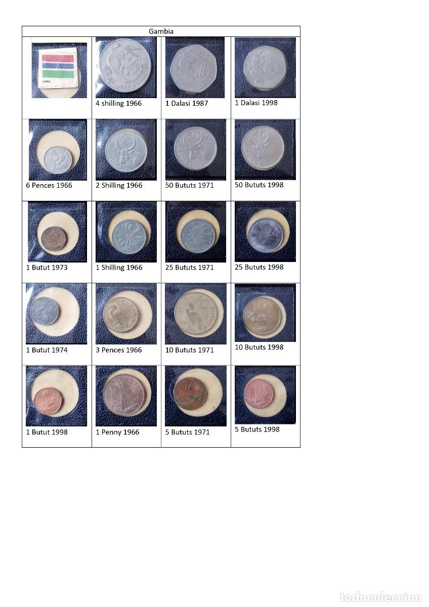 Monedas antiguas de &Aacute;frica: Lote de 19 monedas de Gambia fotos reales bien conservadas