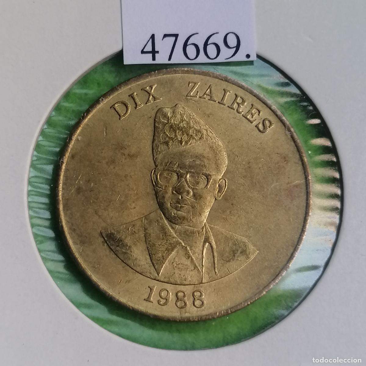 Monedas antiguas de &Aacute;frica: Zaire 10 Zaire 1988 &hellip;&hellip;
