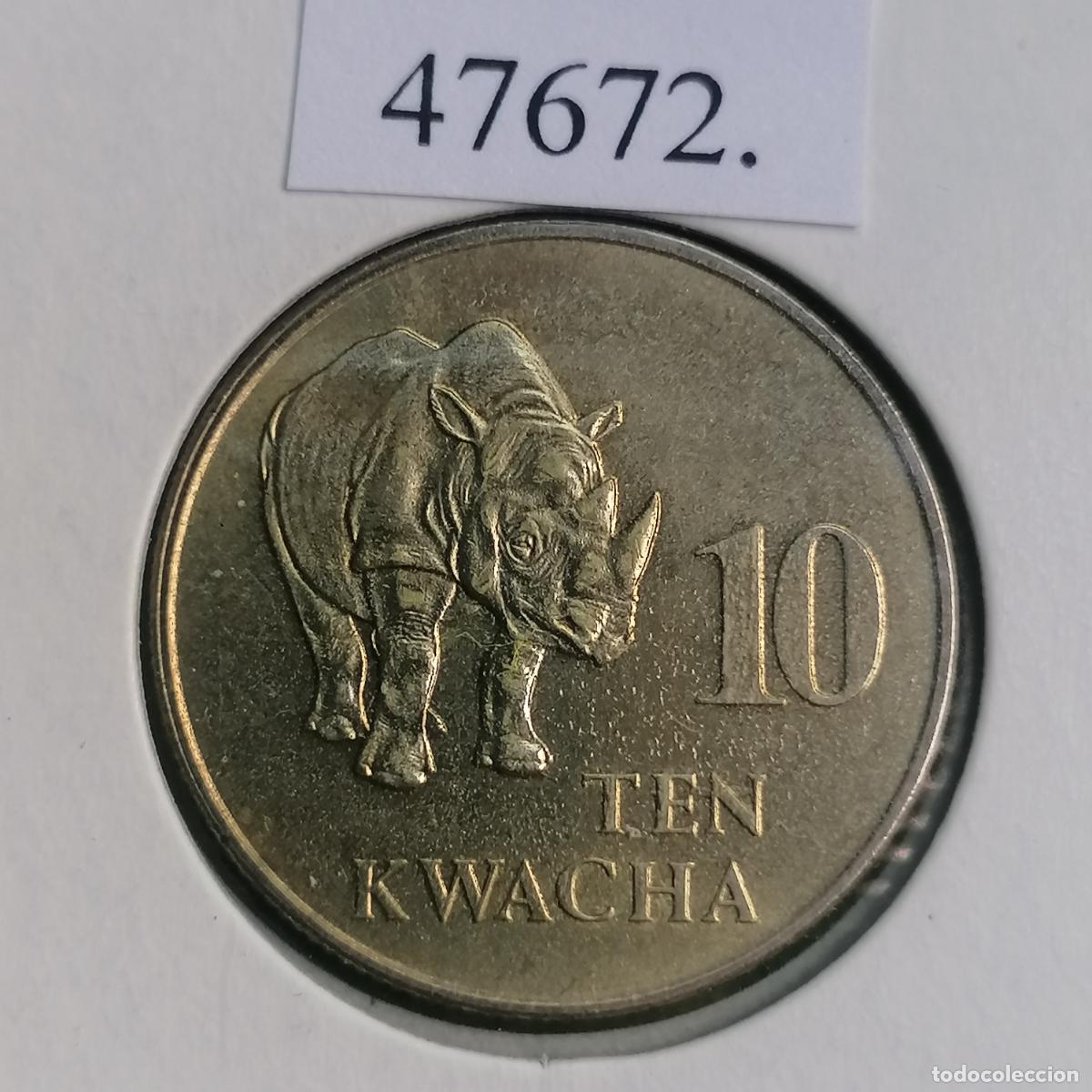 Monedas antiguas de &Aacute;frica: Zambia 10 Kwacha 1992