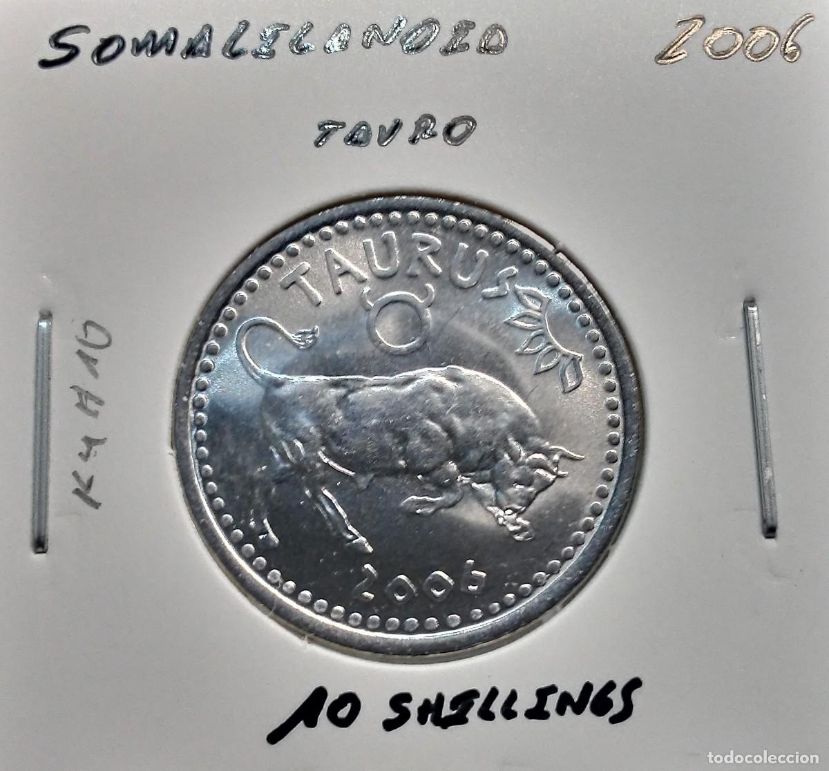Monedas antiguas de &Aacute;frica: SOMALILANDIA 10 CHELINES / SHILLINGS 2006 KM#10 SC UNC TAURO.