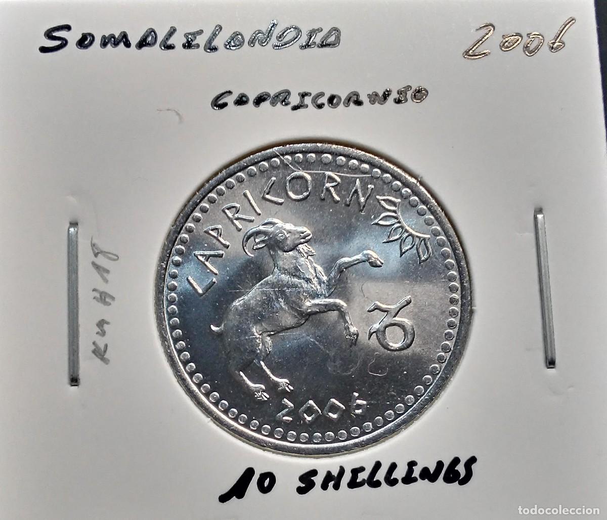 Moedas antigas de &Aacute;frica: SOMALILANDIA 10 CHELINES / SHILLINGS 2006 KM#18 SC UNC CAPRICORNIO.