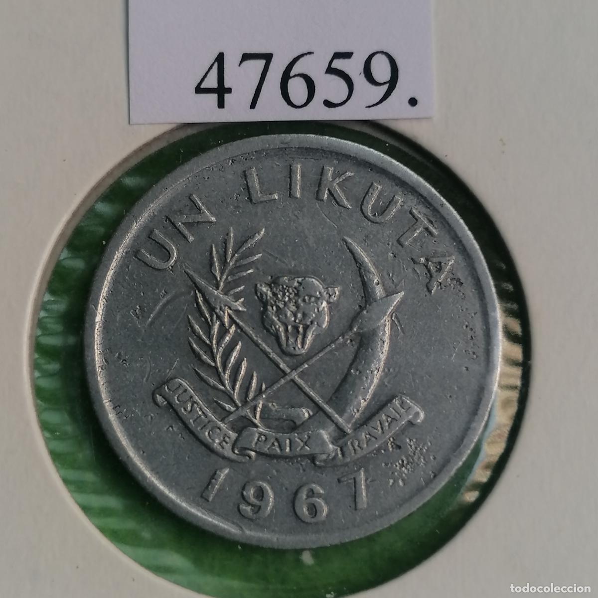 Alte M&uuml;nzen aus Afrika: Congo 1 likuta 1967. escribe al menos 20 caracteres