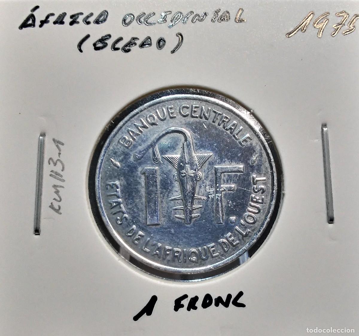 Monedas antiguas de &Aacute;frica: &Aacute;FRICA OCCIDENTAL (BCEAO) 1 FRANCO/FRANC 1975 KM#3.1 MBC+.
