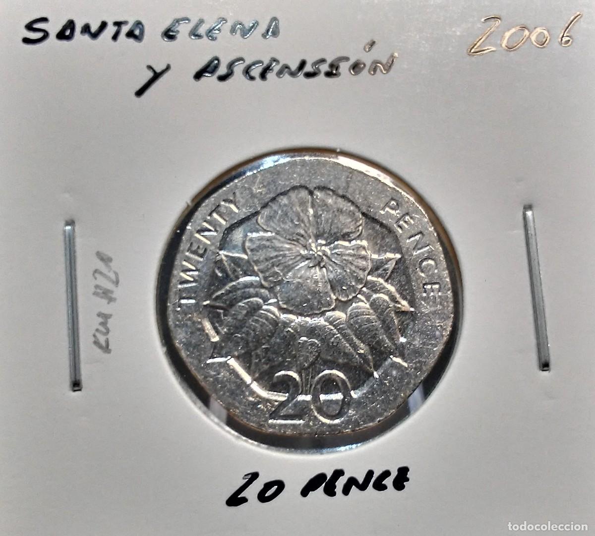 Monedas antiguas de &Aacute;frica: SANTA ELENA Y ASCENSI&Oacute;N 20 PENIQUES / PENCE 2006 KM#21 SC UNC.