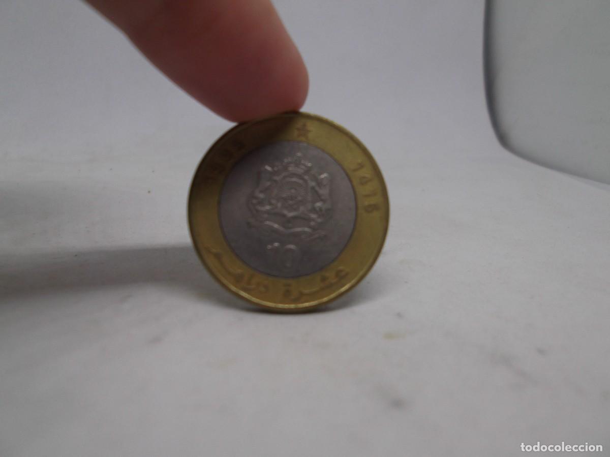 Monedas antiguas de &Aacute;frica: Moneda de Marruecos de 10 Dirhams 1995 1415