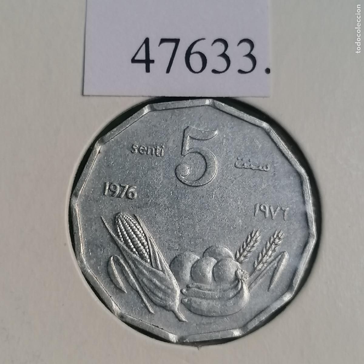 Monedas antiguas de &Aacute;frica: Somalia 5 c&eacute;ntimos 1976, FAO