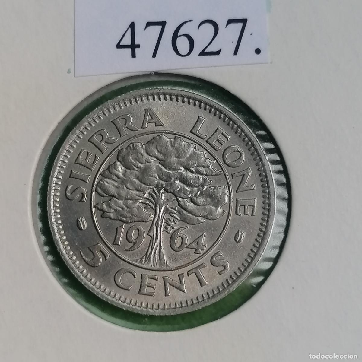 Monedas antiguas de &Aacute;frica: Sierra Leona 5 c&eacute;ntimos 1964