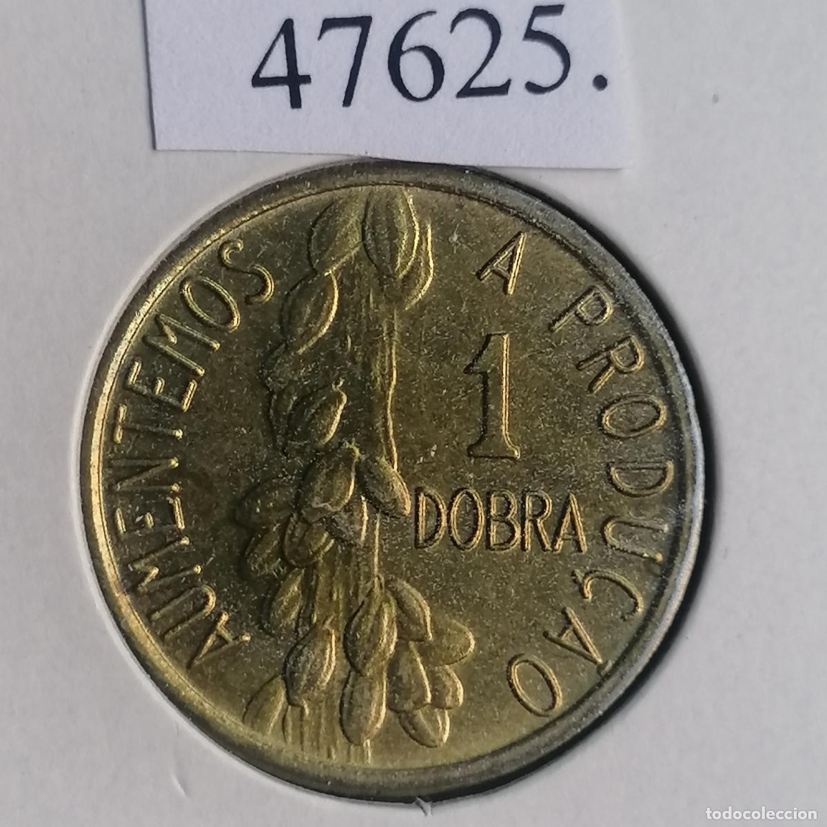 Monedas antiguas de &Aacute;frica: Santo Tom&eacute; y Pr&iacute;ncipe, 1 dobra 1977, e Prince