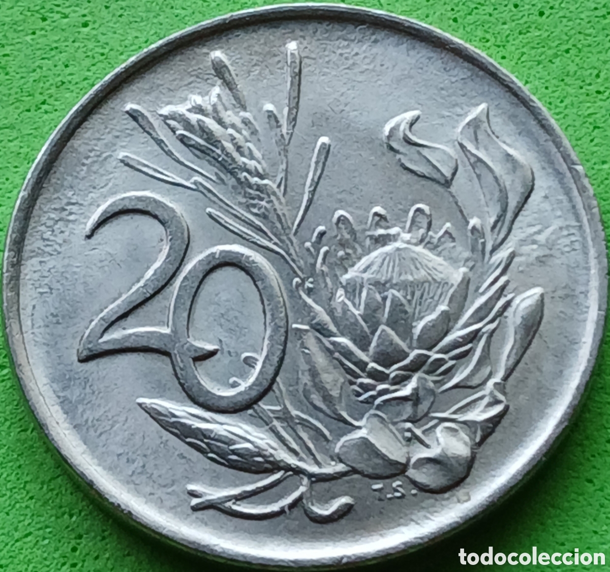 Monedas antiguas de &Aacute;frica: Suid &Aacute;frika 20 cents 1977 km#86