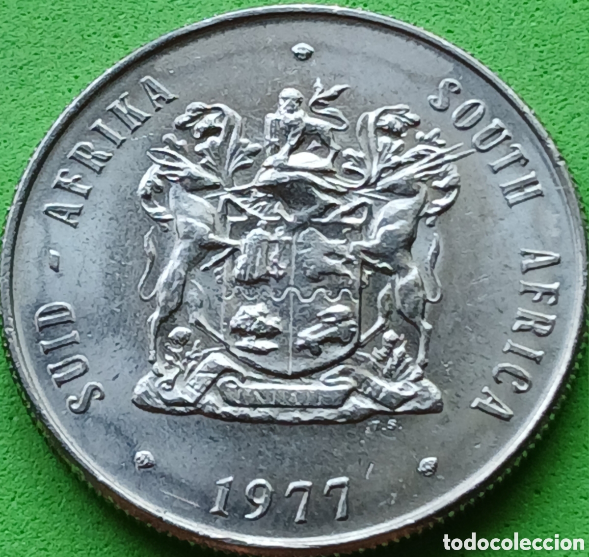 Monedas antiguas de &Aacute;frica: Suid &Aacute;frika 1 rand 1977 km#88a