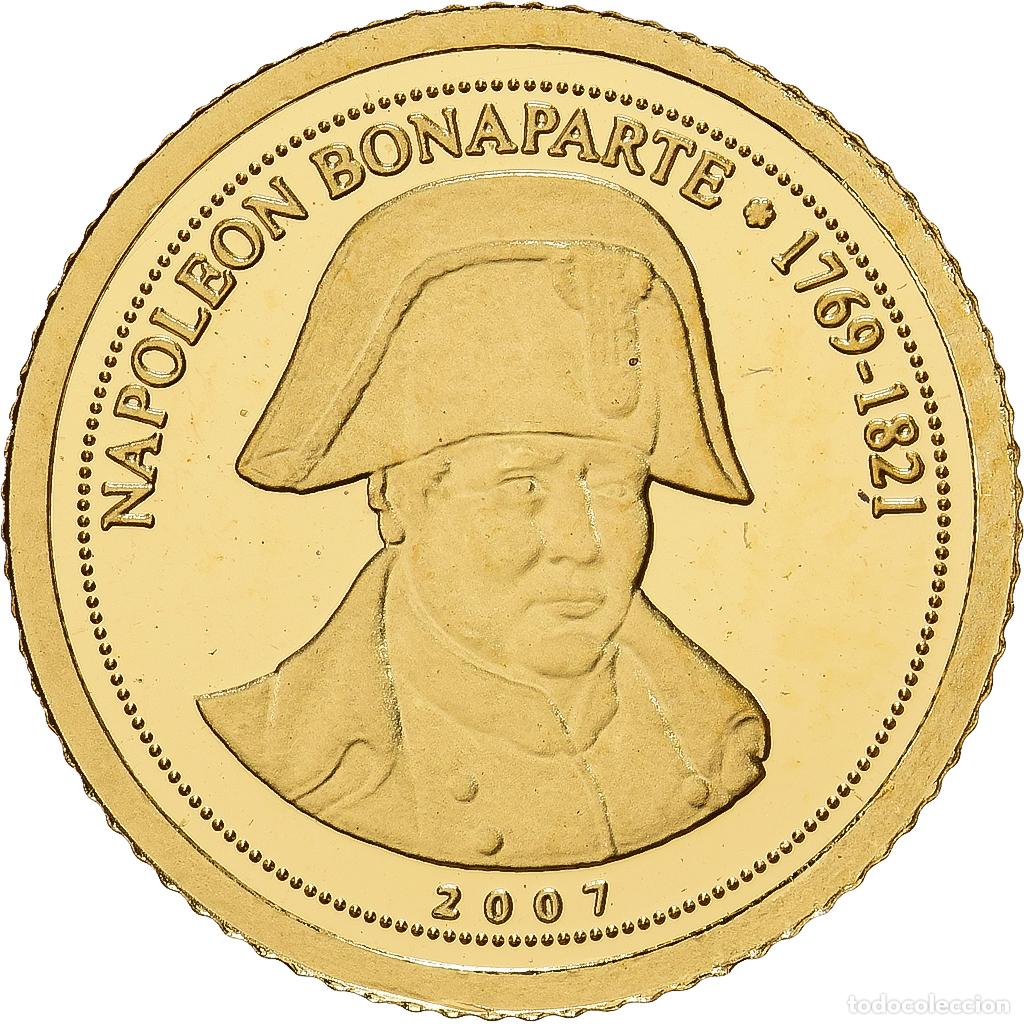 Monedas antiguas de &Aacute;frica: [#1529737] Rep&uacute;blica del Congo, 1500 Francs CFA, Napol&eacute;on Bonaparte, 2007, Prueba, Oro
