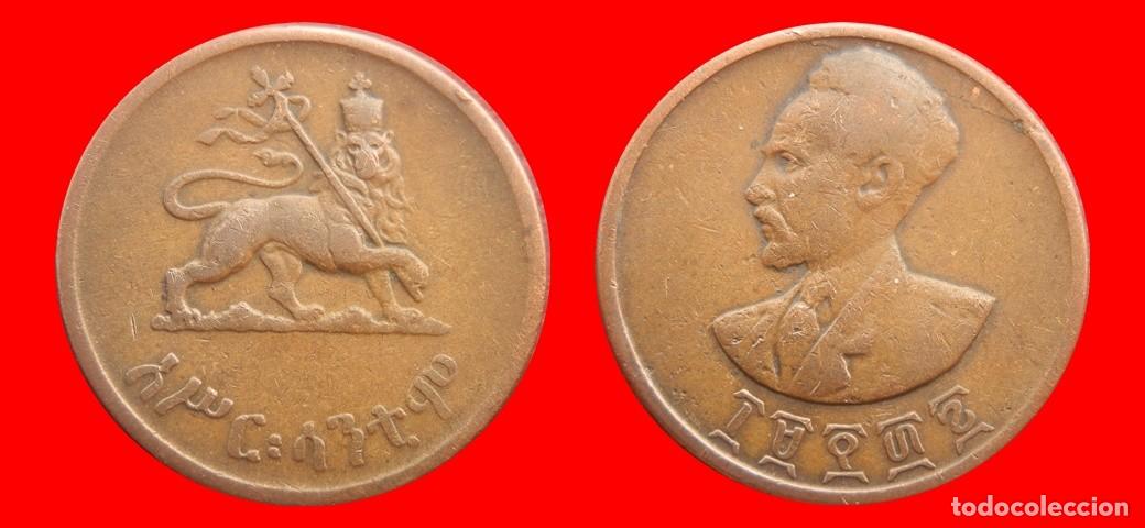 Monedas antiguas de &Aacute;frica: 10 SANTEEM CENTIMOS 1936 ETHIOPIA-151732