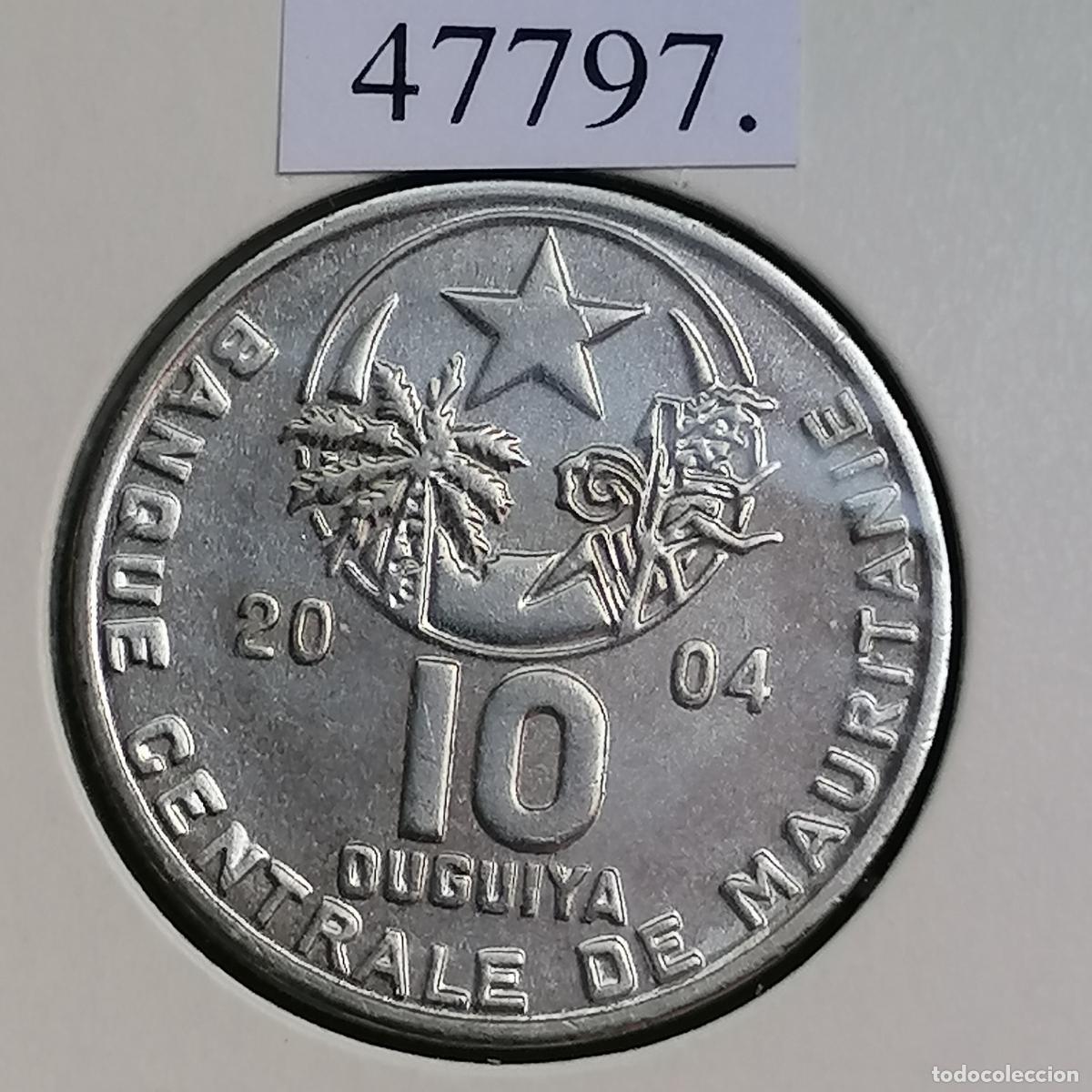 Monedas antiguas de &Aacute;frica: Mauritania 10 ouguiya 1425/ 2004