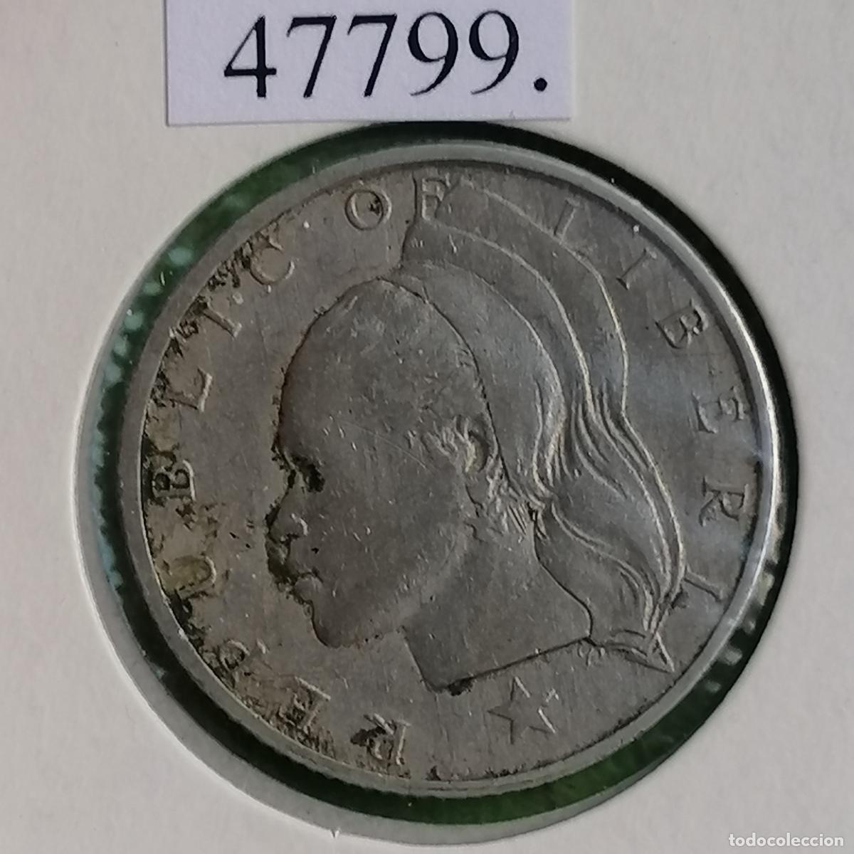 Monedas antiguas de &Aacute;frica: Liberia 25 c&eacute;ntimos 1968