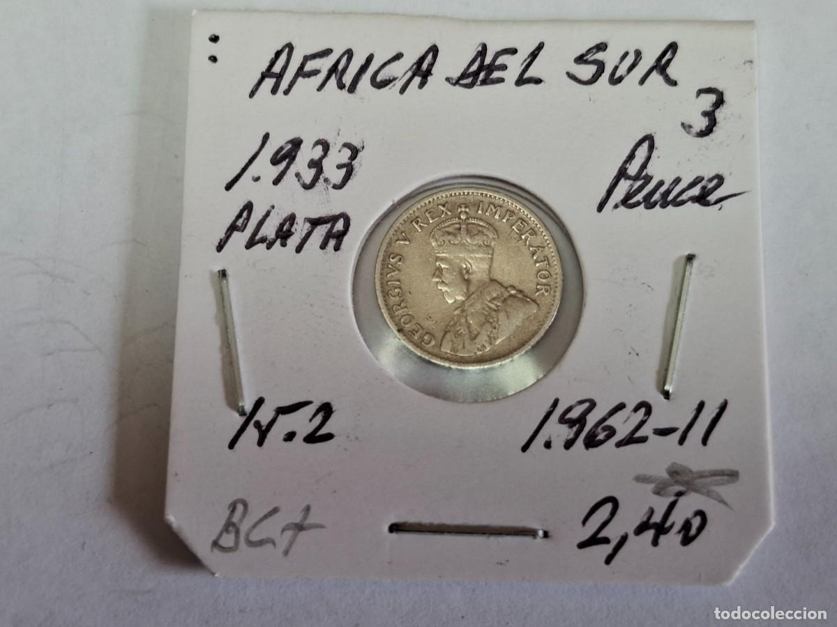 Monedas antiguas de &Aacute;frica: 3 PENCE de PLATA de 1933KM 15.2 AFRICA DEL SUR en BC+