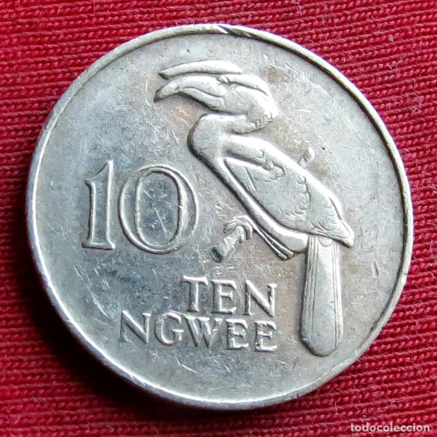 Monedas antiguas de &Aacute;frica: Zambia 10 ngwee 1982 KM# 12 Lt 1738 *V2