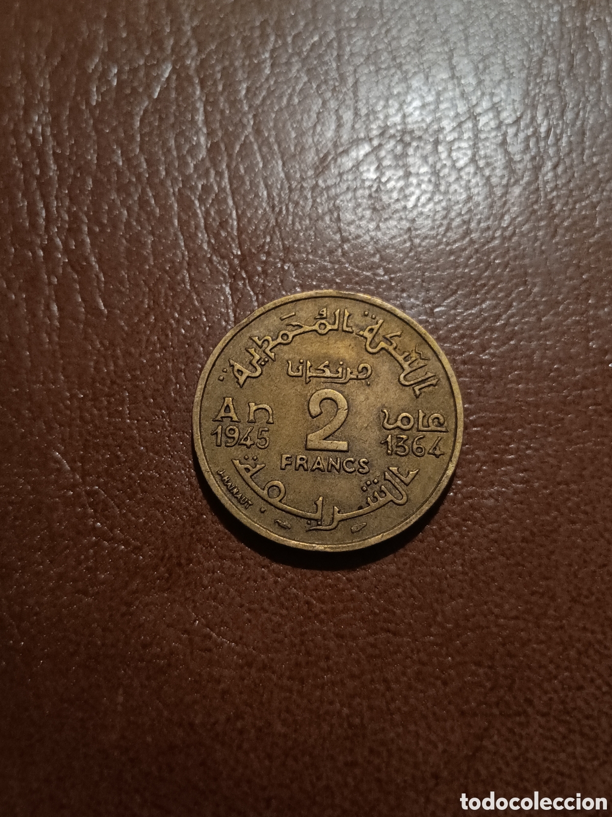 Monedas antiguas de &Aacute;frica: 2 FRANCOS 1945 - MARRUECOS