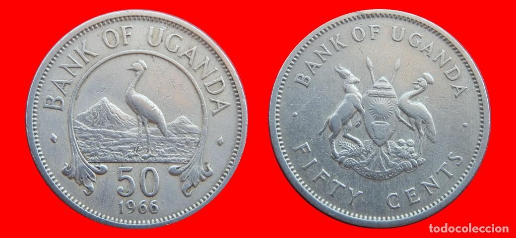 Monedas antiguas de &Aacute;frica: 50 CENTIMOS 1966 UGANDA-151984