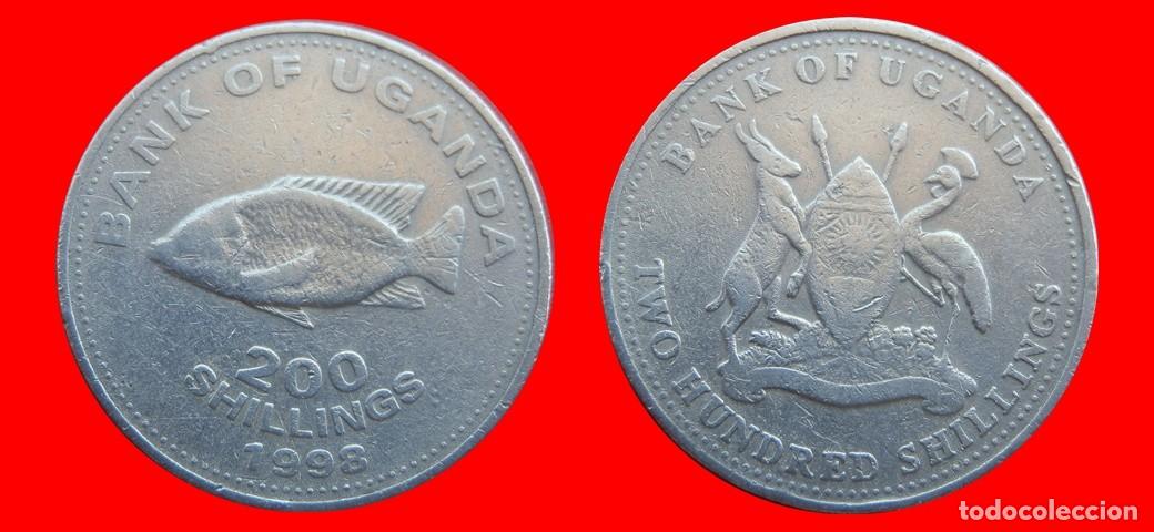 Monedas antiguas de &Aacute;frica: 200 CHELINES SHILLINGS 1998 UGANDA-151988