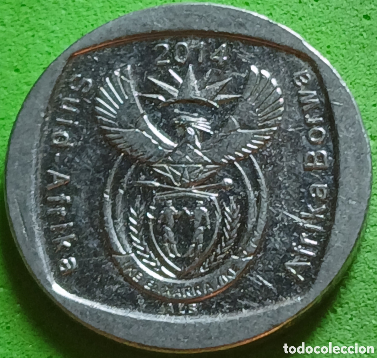 Monedas antiguas de &Aacute;frica: Suid &Aacute;frika 1 rand 2014 UC#12