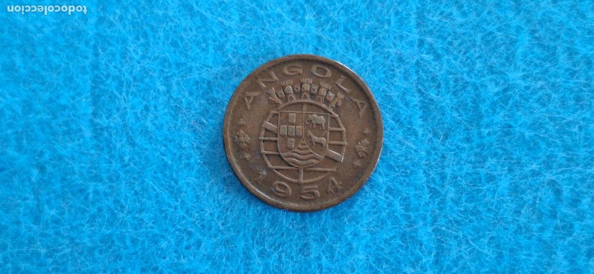 Monedas antiguas de &Aacute;frica: Moneda de Angola. A&ntilde;o 1954. Colonia portuguesa. Circulada