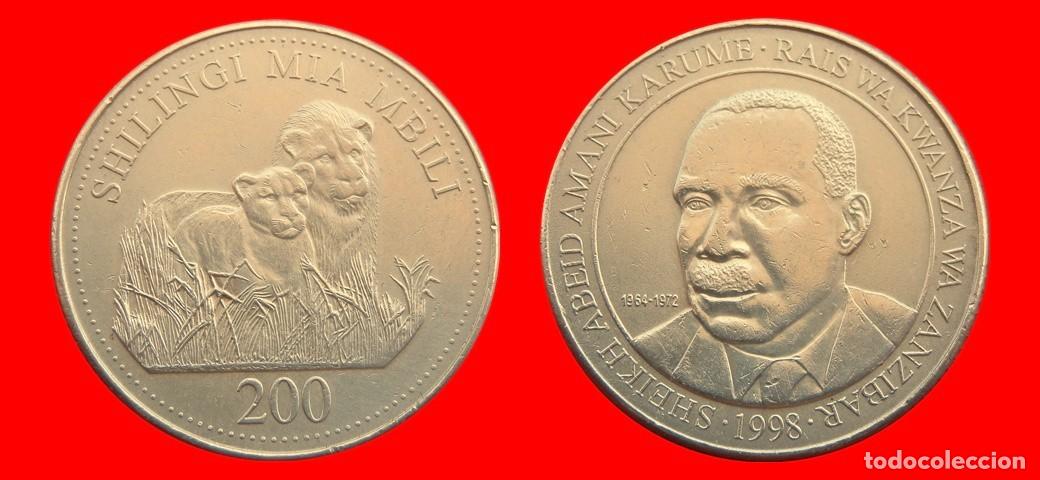 Monedas antiguas de &Aacute;frica: 200 CHELINES SHILINGI 1998 ZANZIBAR-152010