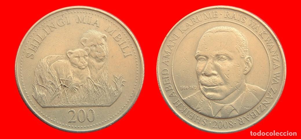Monedas antiguas de &Aacute;frica: 200 CHELINES SHILINGI 2008 ZANZIBAR-152011