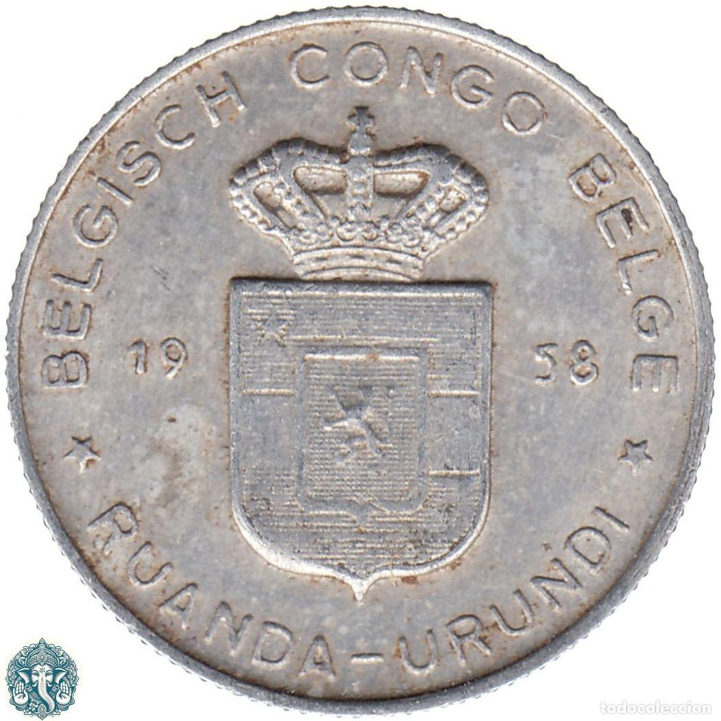 Monedas antiguas de &Aacute;frica: CONGO BELGA 1 Franco 1958 KM#4