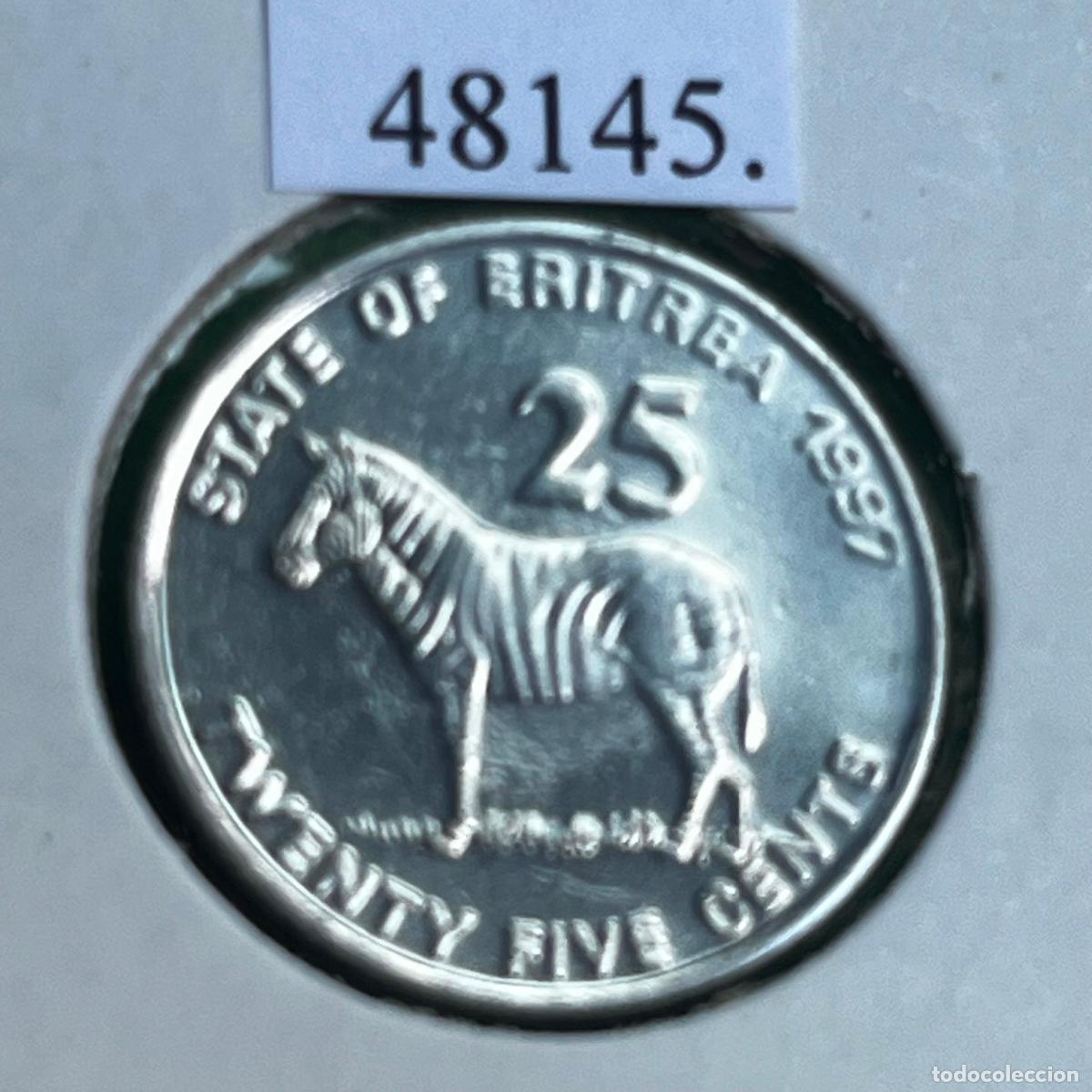 Monedas antiguas de &Aacute;frica: Eritrea 25 c&eacute;ntimos 1997