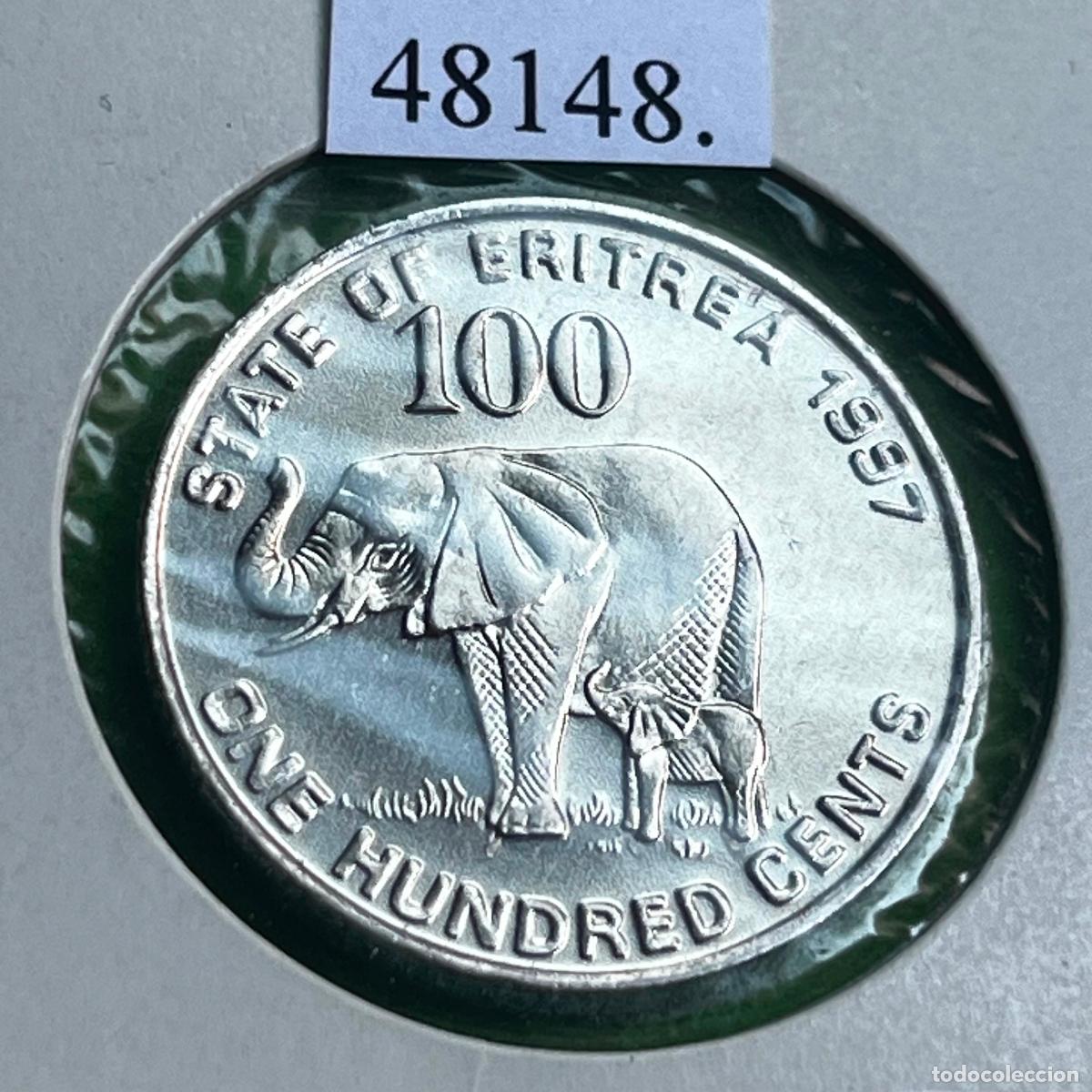 Monedas antiguas de &Aacute;frica: Eritrea 100 c&eacute;ntimos 1993 - Foto 1