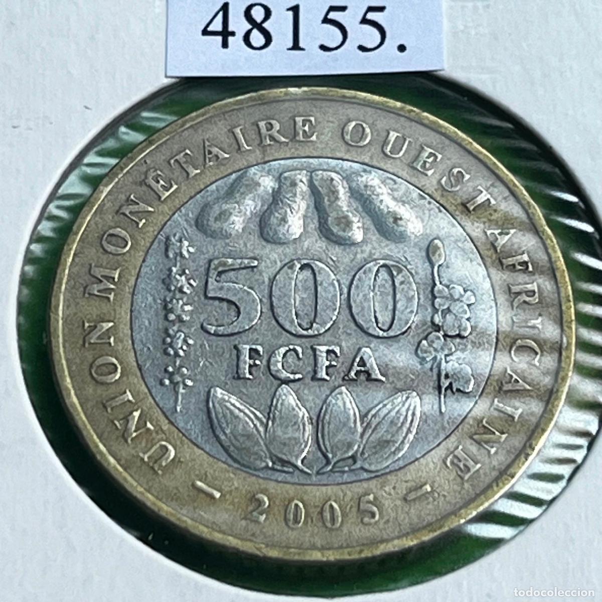 Monedas antiguas de &Aacute;frica: Estados de &Aacute;frica Occidental, 500 Francos CFA, 2005 , bimet&aacute;lica